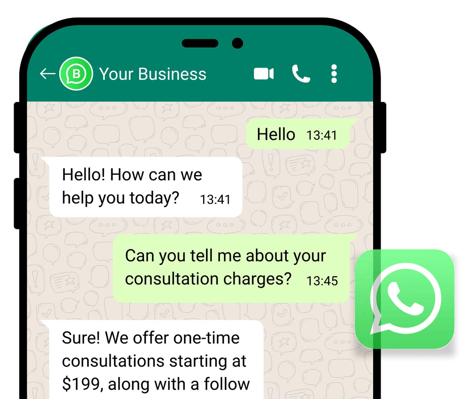 WhatsApp Business chat preview