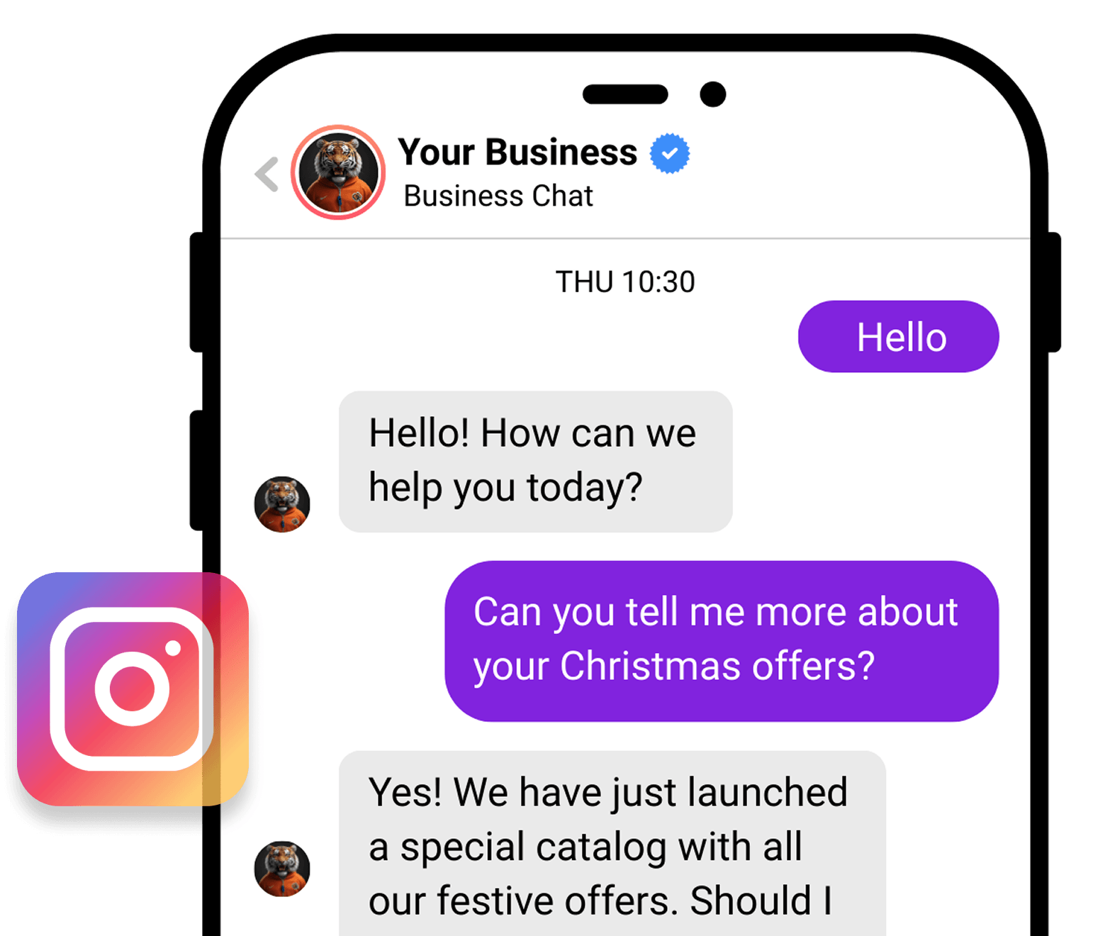 Instagram DM checkout preview